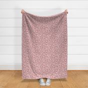 Medium Scale / Abstract Groovy Psychedelic Retro Weaves / Dusty Rose