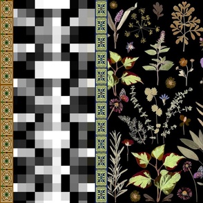 bohemian pattern clash herbs checks