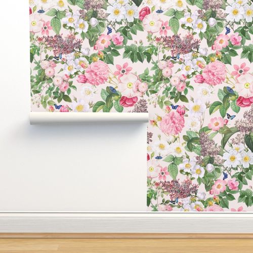 Nostalgic Beauty: Antique Lilac Flower Wallpaper | Spoonflower