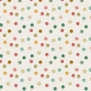 polka dots on cream