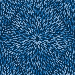 Indigo Shibori Japanese Chrysanthemum Petals