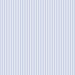 Beefy Pinstripe: Periwinkle & White Thin Stripes