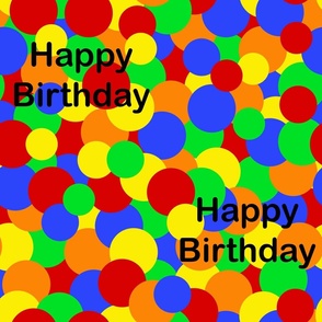 Happy Birthday Polka Dots Party Large Scale 21 inches