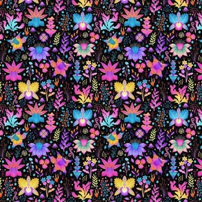 Otherworldly Neon Floral Symphony SMALL