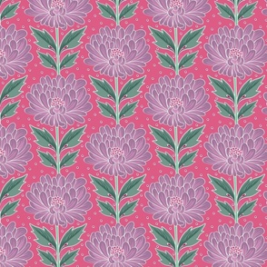 William Morris Peonies Stacked - purple.