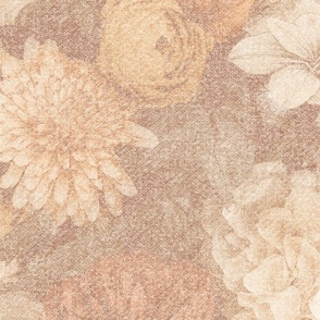 Soft Peach Floral in LARGE