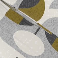 Geo mod blooms-jumbo fabric/ jumbo wallpaper-mid century modern