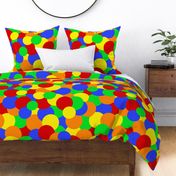 Polka Dots Primary Bright Colors Large Scale 