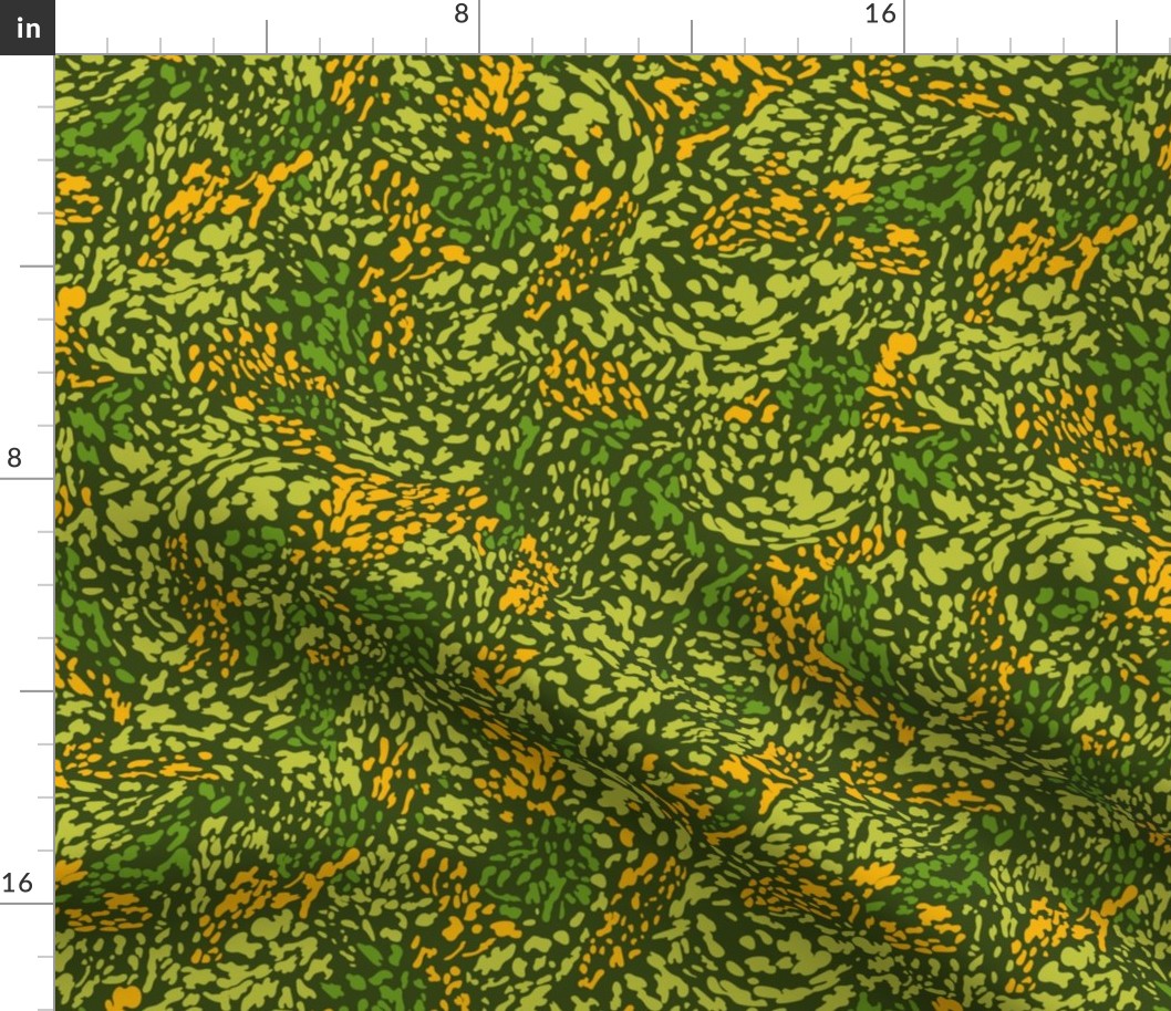 Abstract Leopard Woodland Green