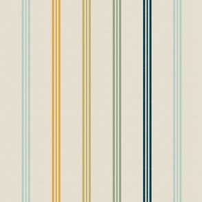 Amalfi Linen Stripe MED ~ Aqua Prussian Blue Chartreuse Tangerine Sage Pearl White Stone 