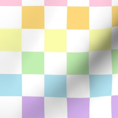 Rainbow Pastel Checkers