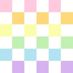 Rainbow Pastel Checkers