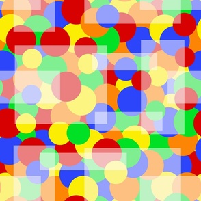 Birthday Polka Dots Geometric Faded Squares