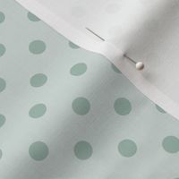 Dark Dotty: Blue Green Polka Dots, Celadon Polka Dotted