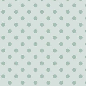 Dark Dotty: Blue Green Polka Dots, Celadon Polka Dotted