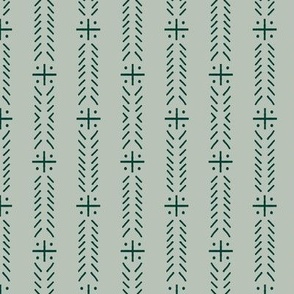 Modern Lines on green, Wallpaper and Fabric, North Trails Collection