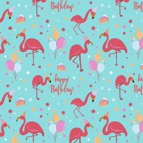 Festive Flamingos, Happy Birthday