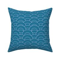 Art Deco Fantail in Blue and Lavender - Small