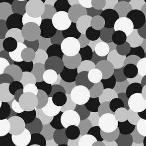 Black White Polka Dot Large Scale 
