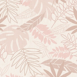 Soft neutral pink leaves