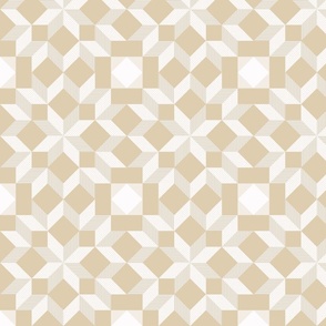 geometric quilt star pattern in neutral colors | small