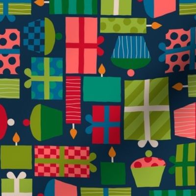 christmas gifts 18 inch, colorful xmas furoshiki
