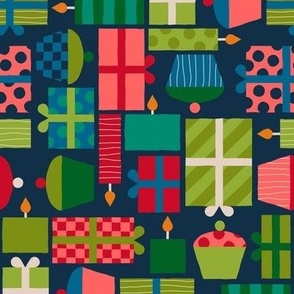christmas gifts 18 inch, colorful xmas furoshiki