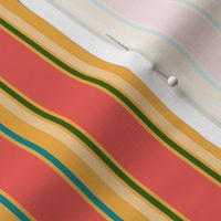 coral yellow stripes - 6in. repeat