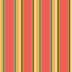 coral yellow stripes - 6in. repeat