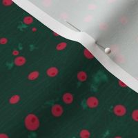 ditsy berries - red & green