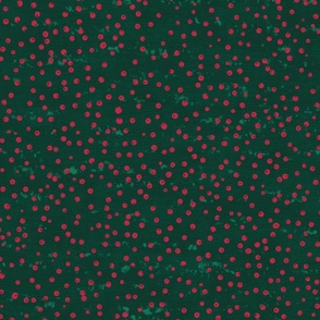 ditsy berries - red & green