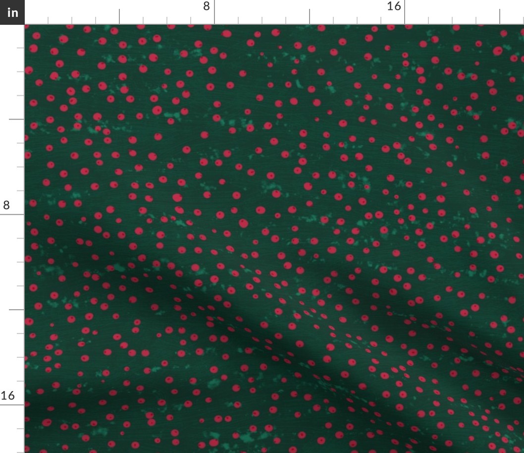 ditsy berries - red & green