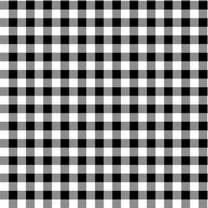 black and white small checkered pattern