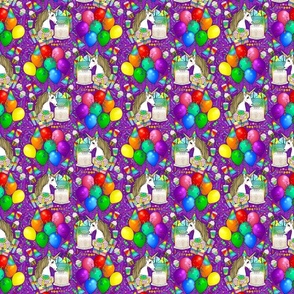 The Unicorn's Birthday Party (Purple small scale) 