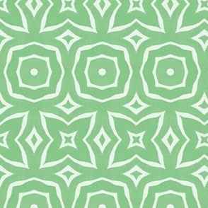 Light Green and White Geometric Flowers