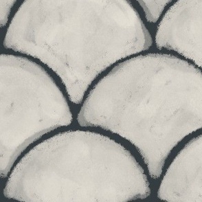 Painterly_Scallops_charcoal_And_creamy White LARGE
