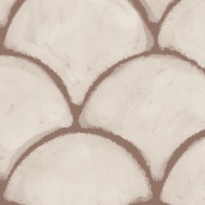 Painterly_Scallops_Brown_And_White LARGE