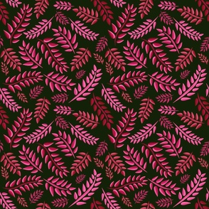 3D Leaves - Pink
