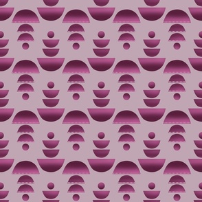 Geometric semicircles - pink