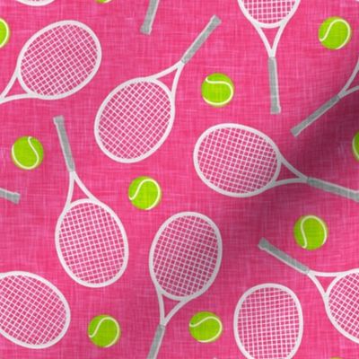 Tennis Racquet and ball - tennis racket - grey/dark pink  - C23