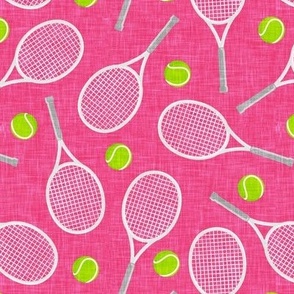 Tennis Racquet and ball - tennis racket - grey/dark pink  - C23