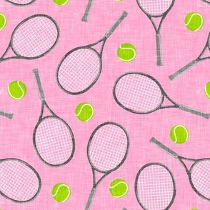 Tennis Racquet and ball - tennis racket - grey/pink  - C23