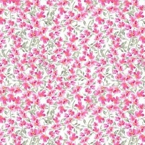 ditsy-pink-flower4x4 Pink flowers/ watercolor florals/ 