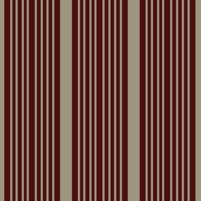 Striped taupe burgundy uneven 