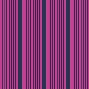 Striped uneven hot pink and navy 
