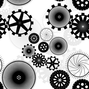 Gears Black and White