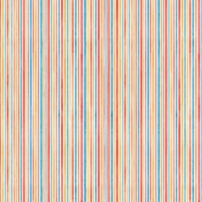 Summer fiesta orange blue watercolor stripes medium