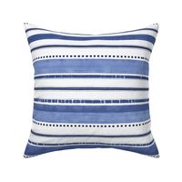 French Linen Fresh Blue White Summer Stripes Pattern