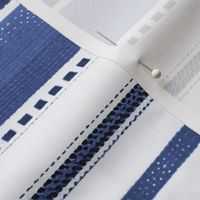 French Linen Fresh Blue White Summer Stripes Pattern