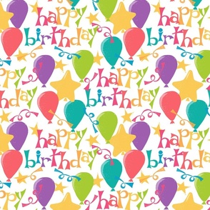 Birthday Party / Happy Birthday Pattern - Large Scale